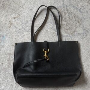 Rebecca Minkoff Black Shoulder Bag with Gold Clasp